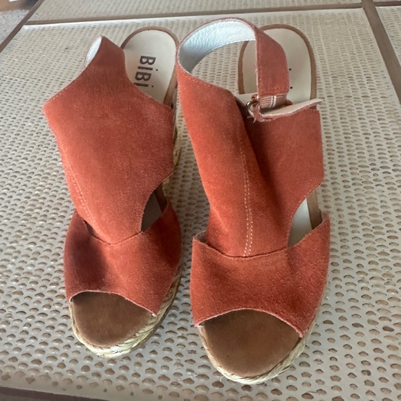 Anthropologie Bibi Lou wedge shoes size 39 - Picture 3 of 8